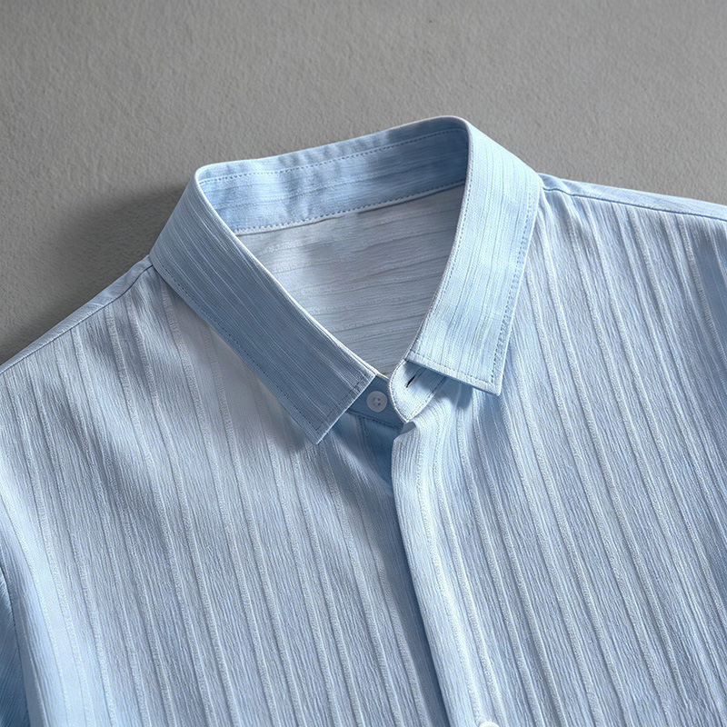2026 New Men Vertical Wrinkle  - Summer Clothing Trends ulasan dan harga