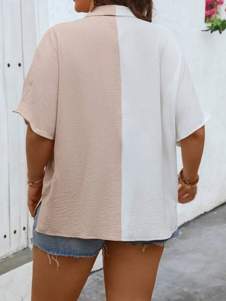 Plus Size Women Summer Shirt F - Summer Clothing Colors ulasan dan harga