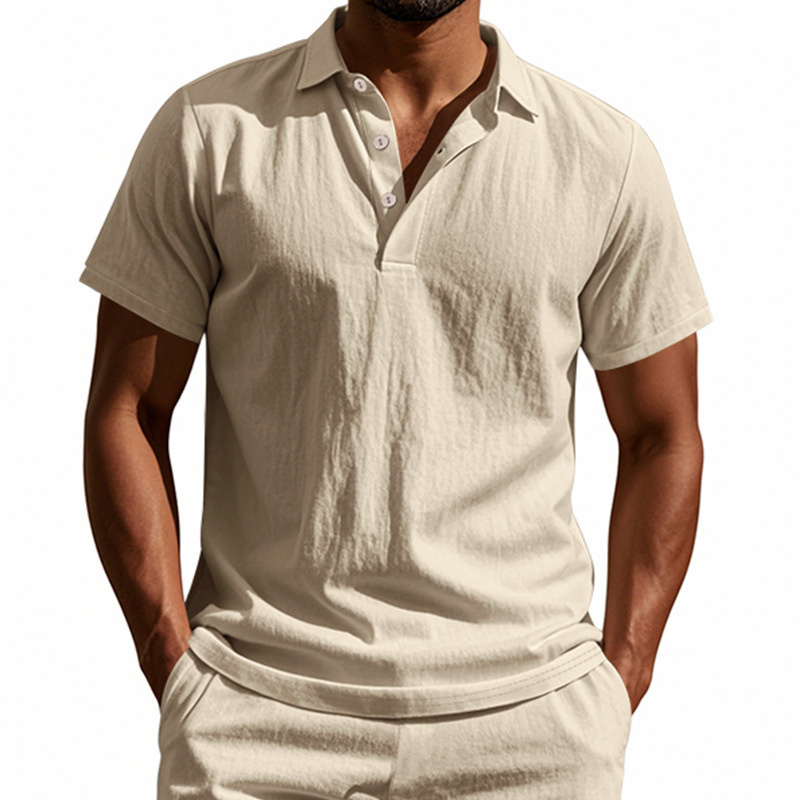 High-Quality 95% Linen Short-S - Summer Clothing Men Linen ulasan dan harga
