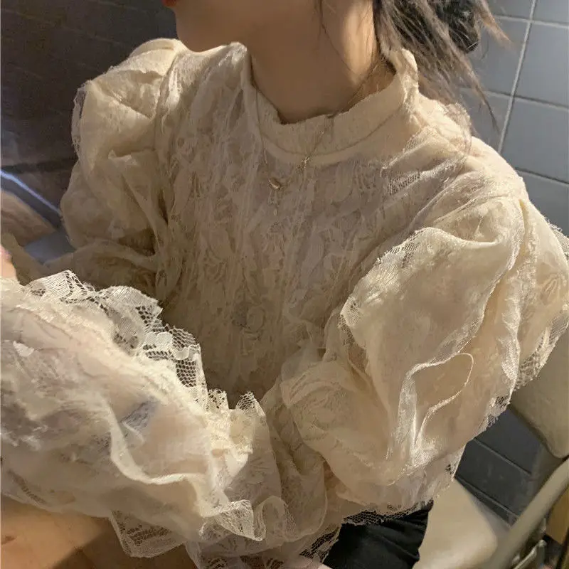 Vintage Blouses Women French S - Crop Blouse Linen ulasan dan harga