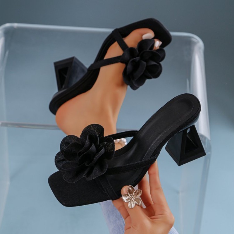 Womens 3D Flower Decor Sandals - Summer Holiday Clothing Women ulasan dan harga