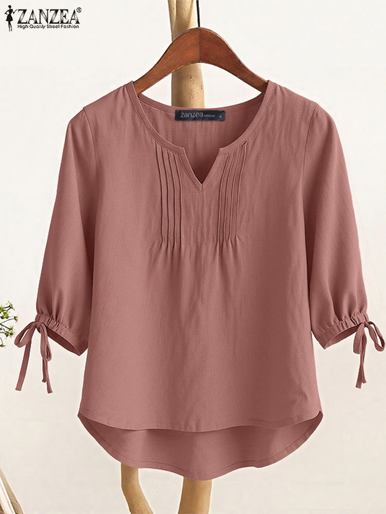ZANZEA Women Blouse 2025 Autum - Summer Clothing Work ulasan dan harga