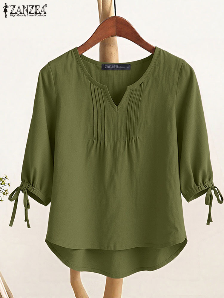 ZANZEA Women Blouse 2025 Autum - Summer Clothing Work ulasan dan harga