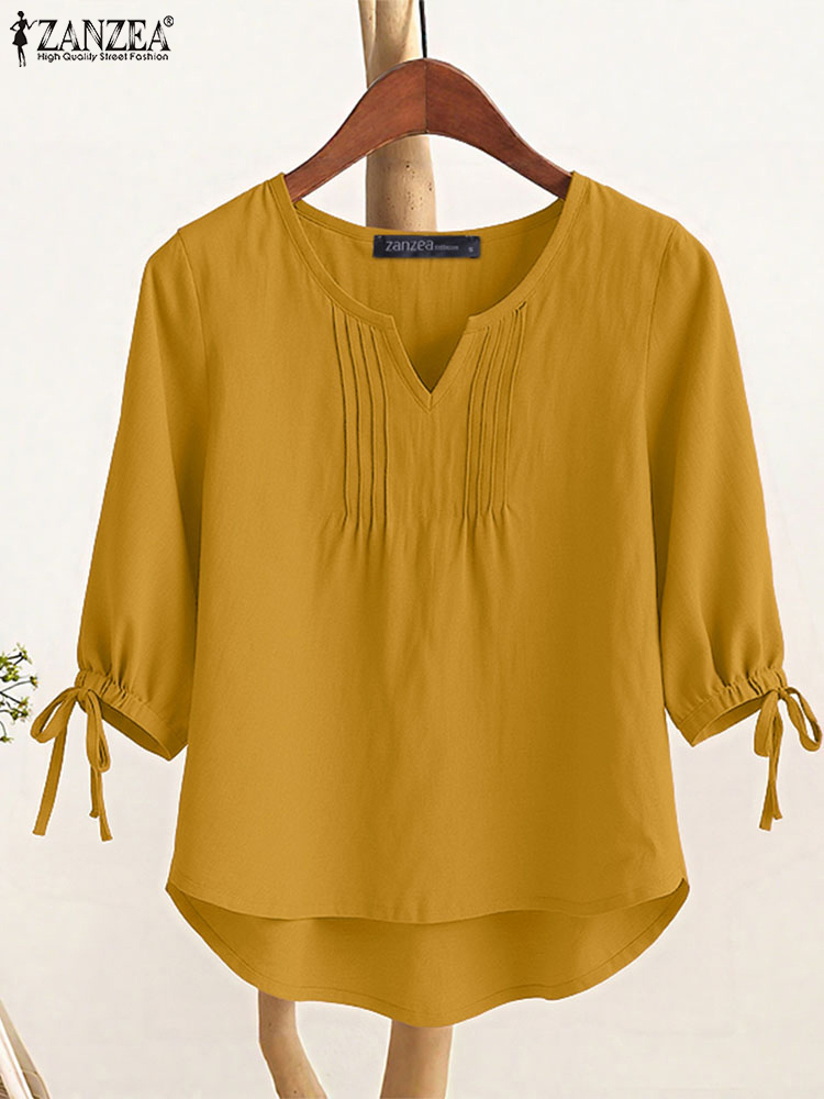ZANZEA Women Blouse 2025 Autum - Summer Clothing Work ulasan dan harga
