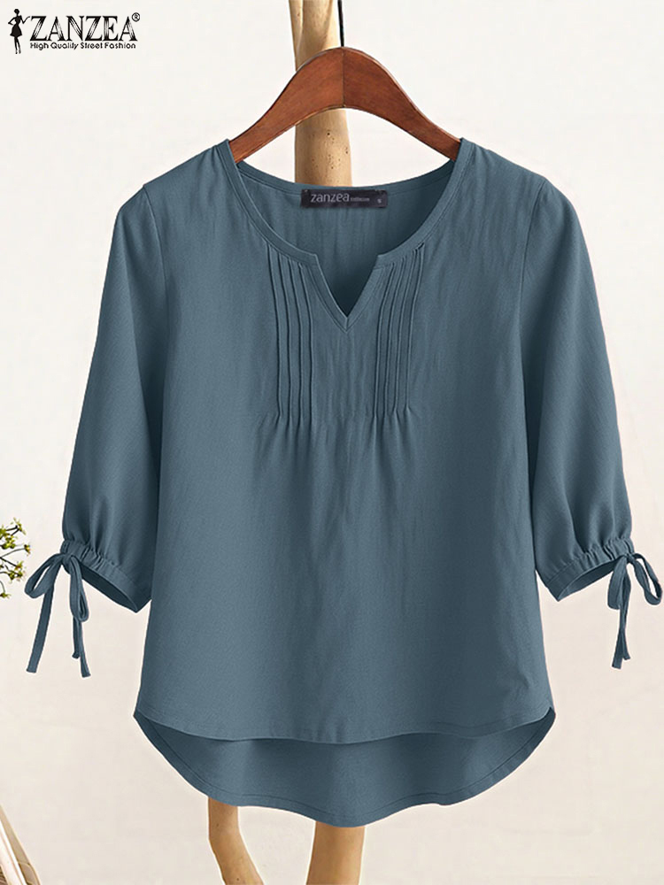 ZANZEA Women Blouse 2025 Autum - Summer Clothing Work ulasan dan harga