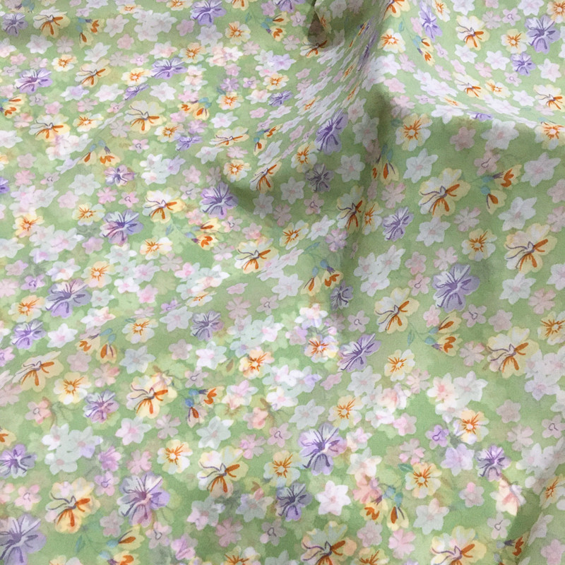 Flower Chiffon Fabric By The M - Soft Summer Yellow Clothing ulasan dan harga