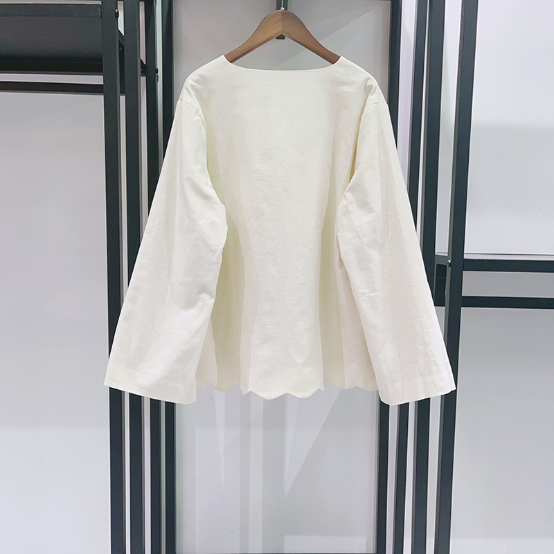 2026 New Vintage Boho Embroide - Crop Blouse Linen ulasan dan harga