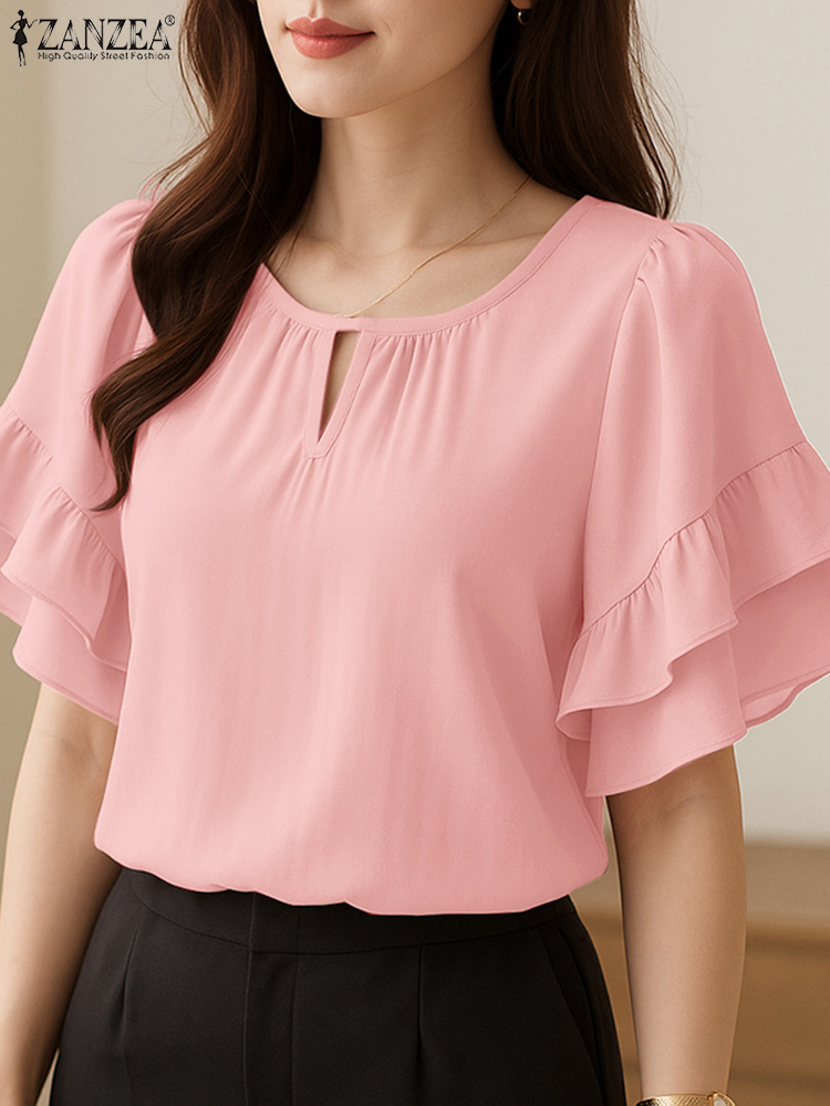 Stylish Women Blouses ZANZEA 2 - Summer Clothing Work ulasan dan harga