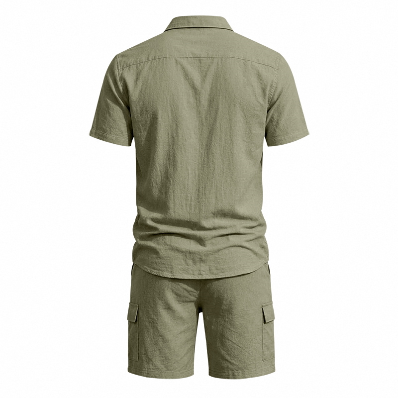 Men Summer American Linen Two  - Summer Clothing Trends ulasan dan harga