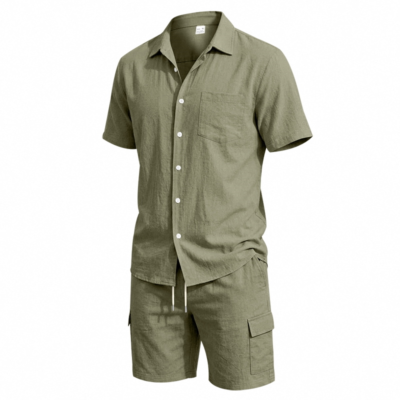 Men Summer American Linen Two  - Summer Clothing Trends ulasan dan harga
